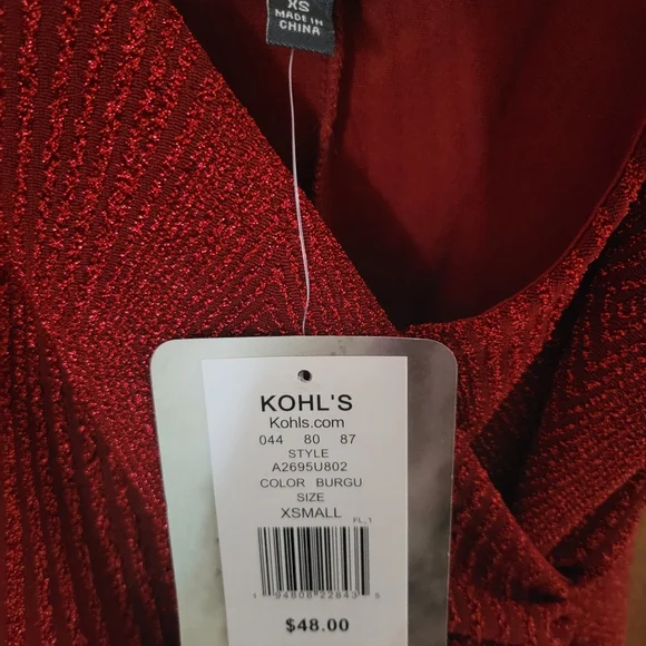 Lily Rose Red Faux Wrap Dress XS - Picture 2 of 5